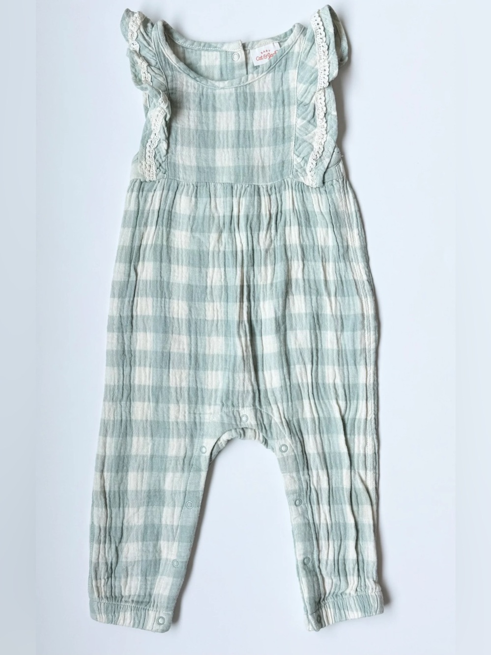 Cat & Jack Gingham Jumpsuit 18M